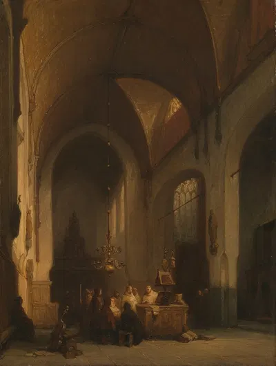 We sing your praises seven times a day by Johannes Bosboom, 1837 – 1854 — digital art print download