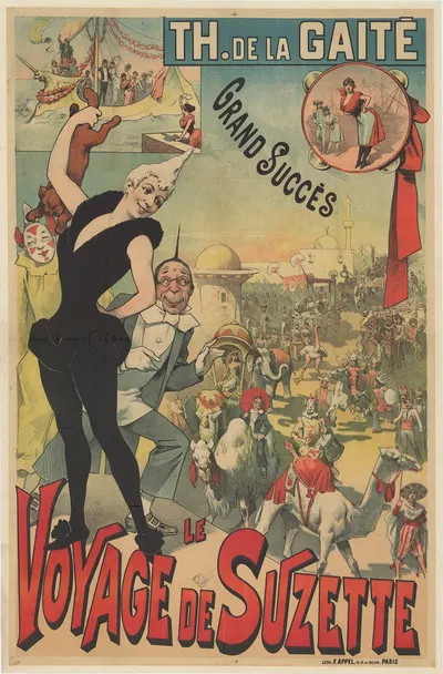 Théâtre de la Gaité. Le voyage de Suzette by Lith. F. Appel, 1890 — digital art print download