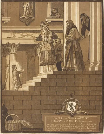 Presentation of the Virgin in the Temple by John Baptist Jackson, 1742 — digital art print download