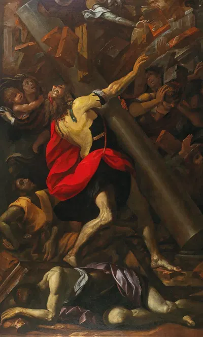 Samson destroying the temple by Lombard School — digital art print download