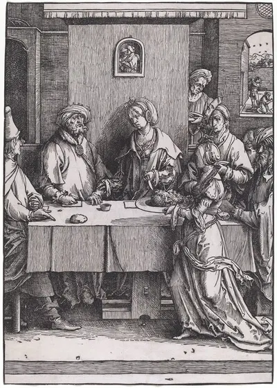 Herod and Herodias by Лукас Ван Лейден, 1512 — digital art print download