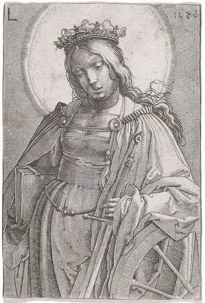 Saint Catherine by Лукас Ван Лейден, 1520 — digital art print download