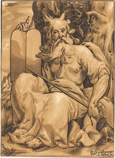 Moses with the Tablets of Law by Людольф Бюсинк — digital art print download