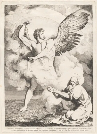 Et vidi alium angelum fortem… (The Angel of the Apocalypse Appearing to Saint John) by Luigi Sabatelli, 1809-1810 — digital…