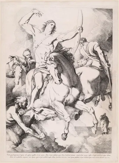 Vidi, quod aperuisset agnus… (The Four Horsemen of the Apocalypse) by Luigi Sabatelli, 1809-1810 — digital art print download