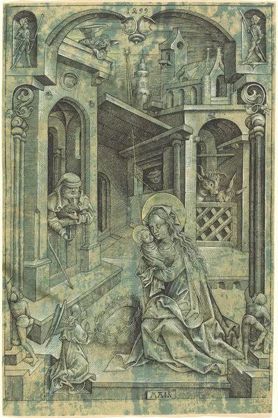 The Nativity by Mair von Landshut, 1499 — digital art print download
