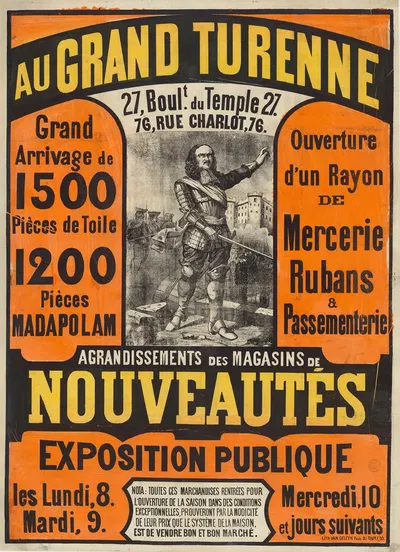 Au Grand Turenne (…) Agrandissements des magasins de nouveautés by Lith. Van Geleyn, 1866 — digital art print download