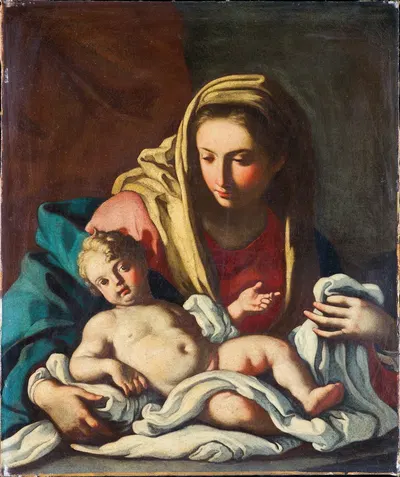 Madonna and Child by Neapolitan School — digital art print download