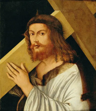 Christ carrying the Cross by Итальянская школа — digital art print download