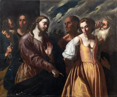 Christ and the Adulteress by Onofrio Palumbo — digital art print download