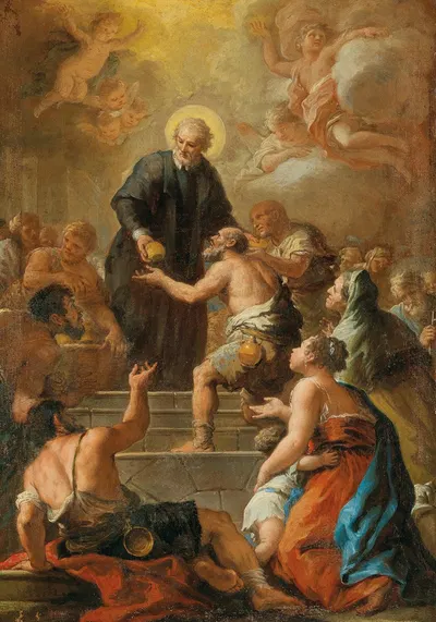 Charity of Saint Vincent de Paul by Paolo de Matteis — digital art print download