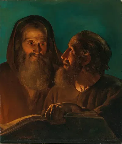 The Apostles John and Paul by Петр ван Шендел — digital art print download