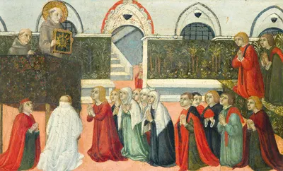 The Preaching of Saint Bernardino by Sano di Pietro — digital art print download