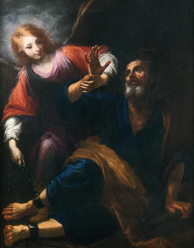 The Liberation of Saint Peter by Simone Pignoni — digital art print download