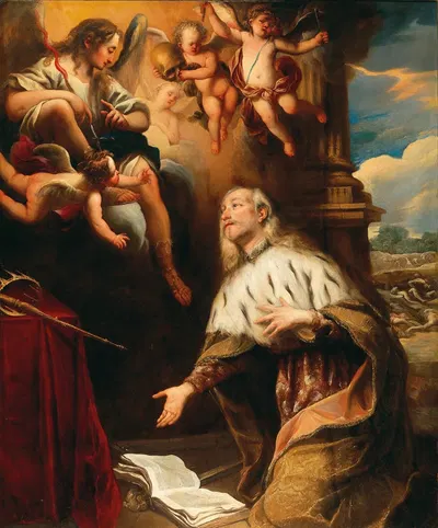 The Vision of Saint Louis IX of France by Stefano Magnasco — digital art print download