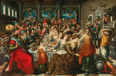 The Wedding Feast at Cana by Венецианская школа — digital art print download