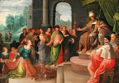 The Queen of Sheba and King Solomon by Мастер Франса Франкена-младшего — digital art print download