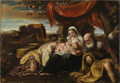 The Mystic Marriage of Saint Catherine by Workshop of Jacopo Bassano — digital art print download