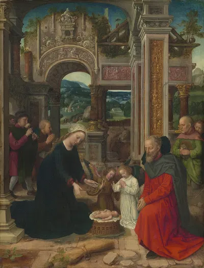 The Adoration of the Shepherds by Адриан Изенбрандт — digital art print download