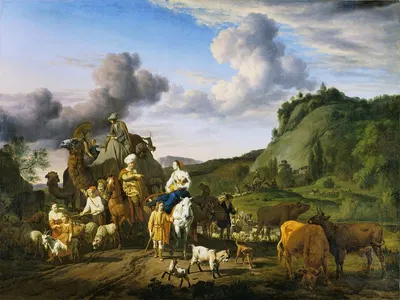 The Migration of Jacob by Adriaen van de Velde, 1663 — digital art print download