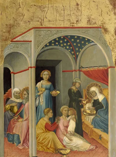 The Nativity of the Virgin by Andrea di Bartolo — digital art print download