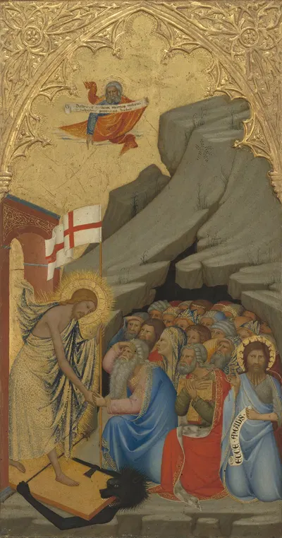 Scenes from the Passion of Christ – The Descent into Limbo (right panel) by Andrea Vanni — digital art print download