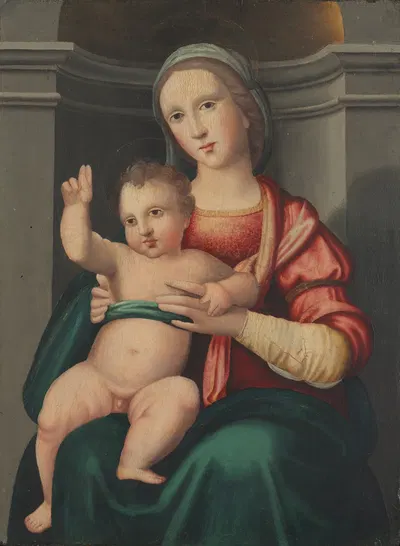 Madonna and Child in a Niche by Antonio del Ceraiolo — digital art print download