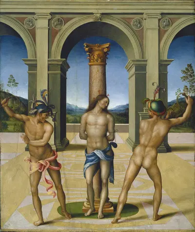 The Flagellation of Christ by Bacchiacca — digital art print download