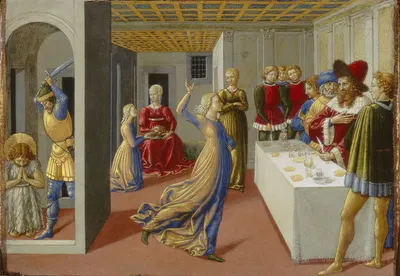 The Feast of Herod and the Beheading of Saint John the Baptist by Benozzo Gozzoli, 1461-1462 — digital art print download