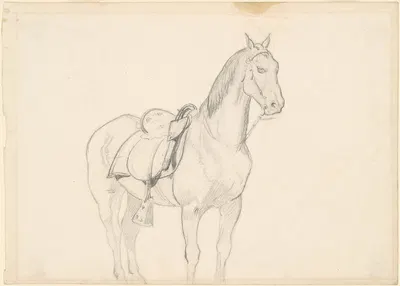 Horse by Эмануэль Готлиб Лойце — digital art print download