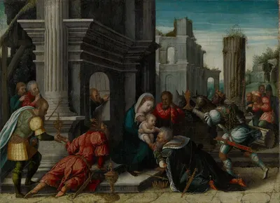 The Adoration of the Magi by Бернард ван Орлей, 1533 — digital art print download