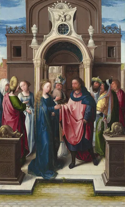 The Marriage of the Virgin by Бернард ван Орлей, c. 1513 — digital art print download