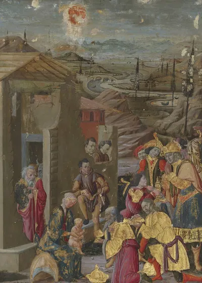The Adoration of the Magi by Бьяджо д’Антонио — digital art print download