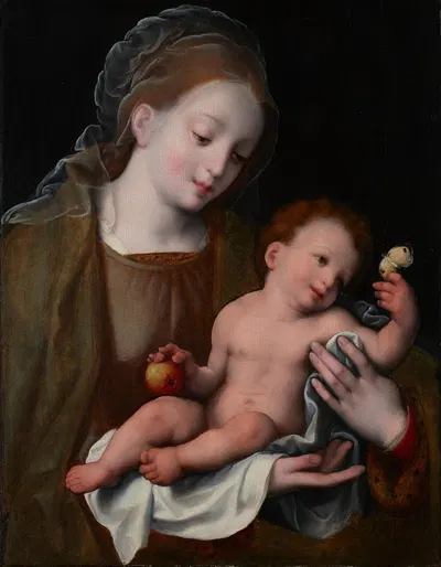 Madonna and Child by Cornelis van Cleve, c. 1550 — digital art print download