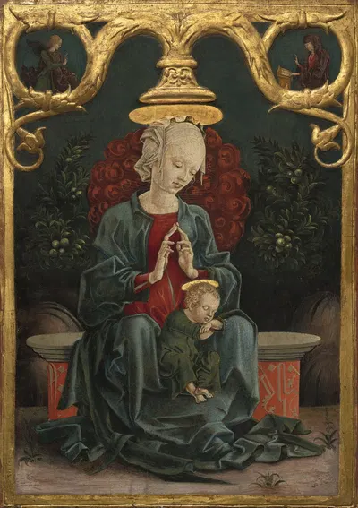 Madonna and Child in a Garden by Косме Тура — digital art print download