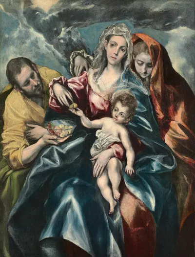 The Holy Family with Mary Magdalen by Эль Греко (Доменикос Теотокопулос) — digital art print download