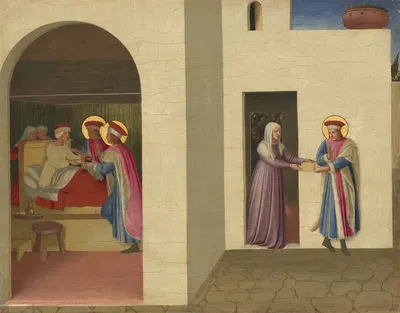 The Healing of Palladia by Saint Cosmas and Saint Damian by Fra Angelico — digital art print download