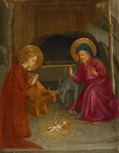 The Nativity by Fra Angelico, c. 1425 — digital art print download