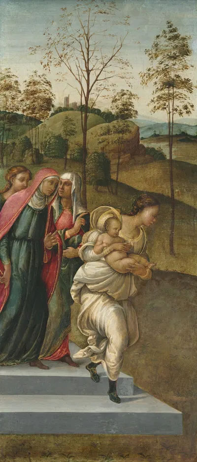 John the Baptist being carried to Zacharias by Франческо Граначчи, c. 1510 — digital art print download