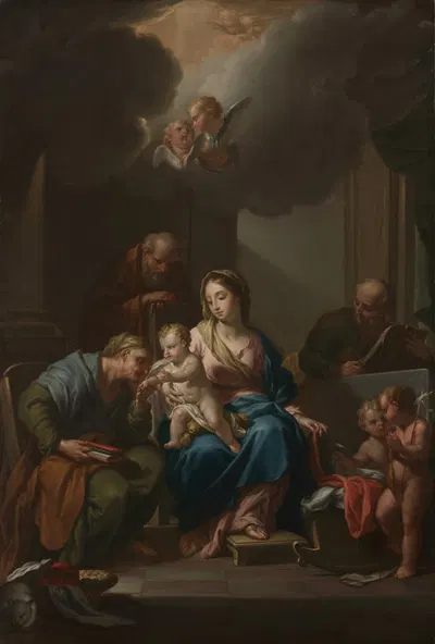 Presentation Sketch for 'The Holy Family with Saints Anne, Joachim, and John the Baptist' (for Santa Maria in Via Lata,…
