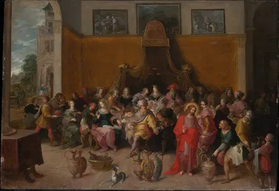 The Marriage at Cana by Франс Франкен Младший — digital art print download