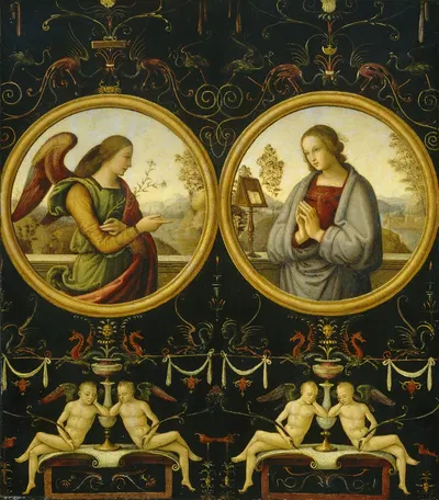 The Annunciation by Giannicola di Paolo, 1510-1515 — digital art print download