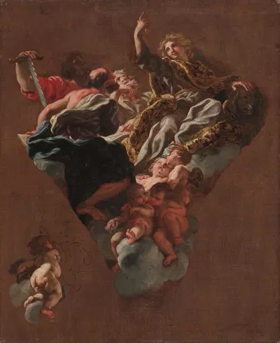 Sketch for 'The Four Prophets of Israel' (for Il Gesù, Rome) by Джованни Баттиста Гаулли — digital art print download