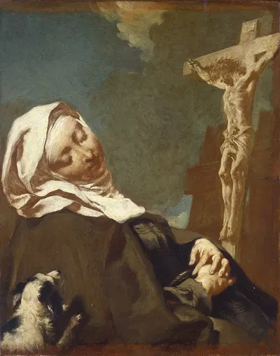 Saint Margaret of Cortona by Giovanni Battista Piazzetta, 1737 — digital art print download