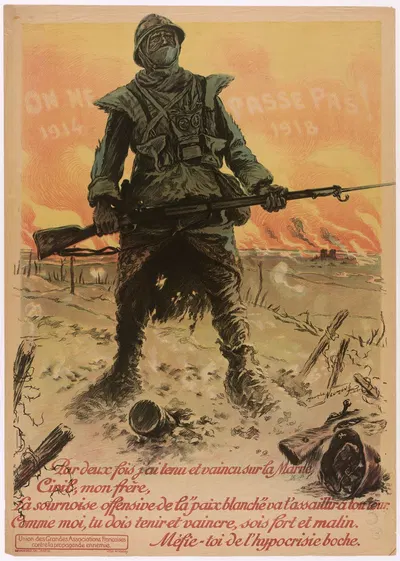Par deux fois j'ai tenu et vaincu sur la Marne – Civil, mon frère by Морис Луи Анри Неймон, 1918 — digital art print download