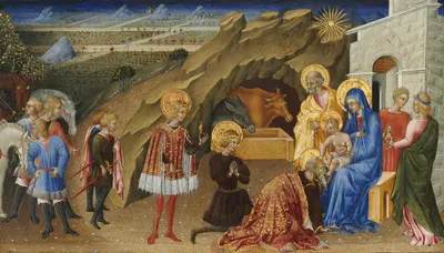 The Adoration of the Magi by Giovanni di Paolo, c. 1450 — digital art print download