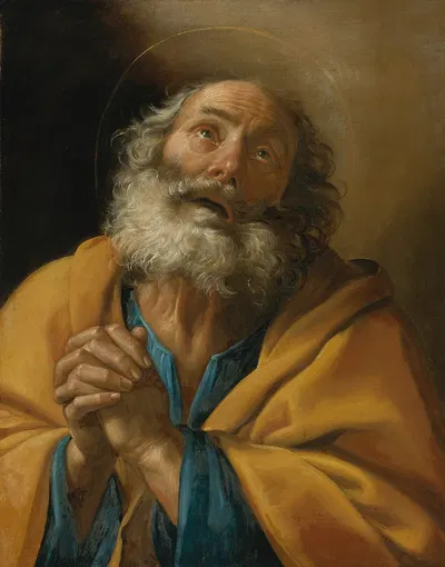 PENITENT SAINT PETER by Giuseppe Vermiglio — digital art print download