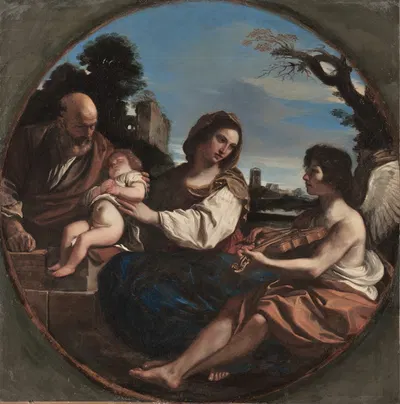 Rest on the Flight into Egypt by Guercino, 1624 — digital art print download