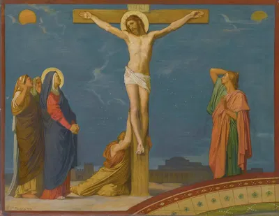 La Mort De Jésus-Christ Sur Le Calvaire by Жан-Ипполит Фландрен, 1860 — digital art print download