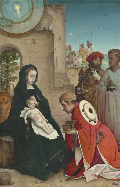 The Adoration of the Magi by Хуан де Фландес — digital art print download